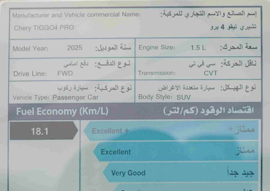 2025 شيري تيجو 4 برو - view 14